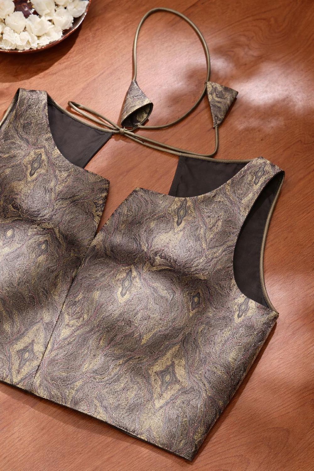 Multicolor Handloom Banarasi Silk Blouse - Luxurion World