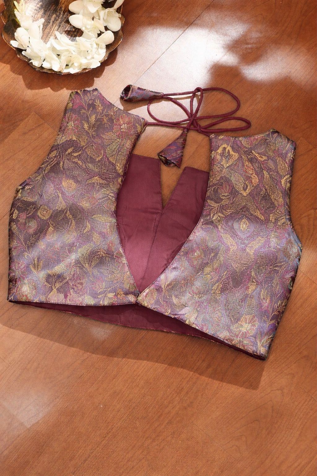 Multicolor Handloom Banarasi Silk Blouse - Luxurion World