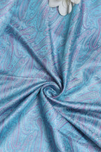 Blue Handloom Banarasi Tanchui Silk Fabric ( 1 Mtr ) - Luxurion World