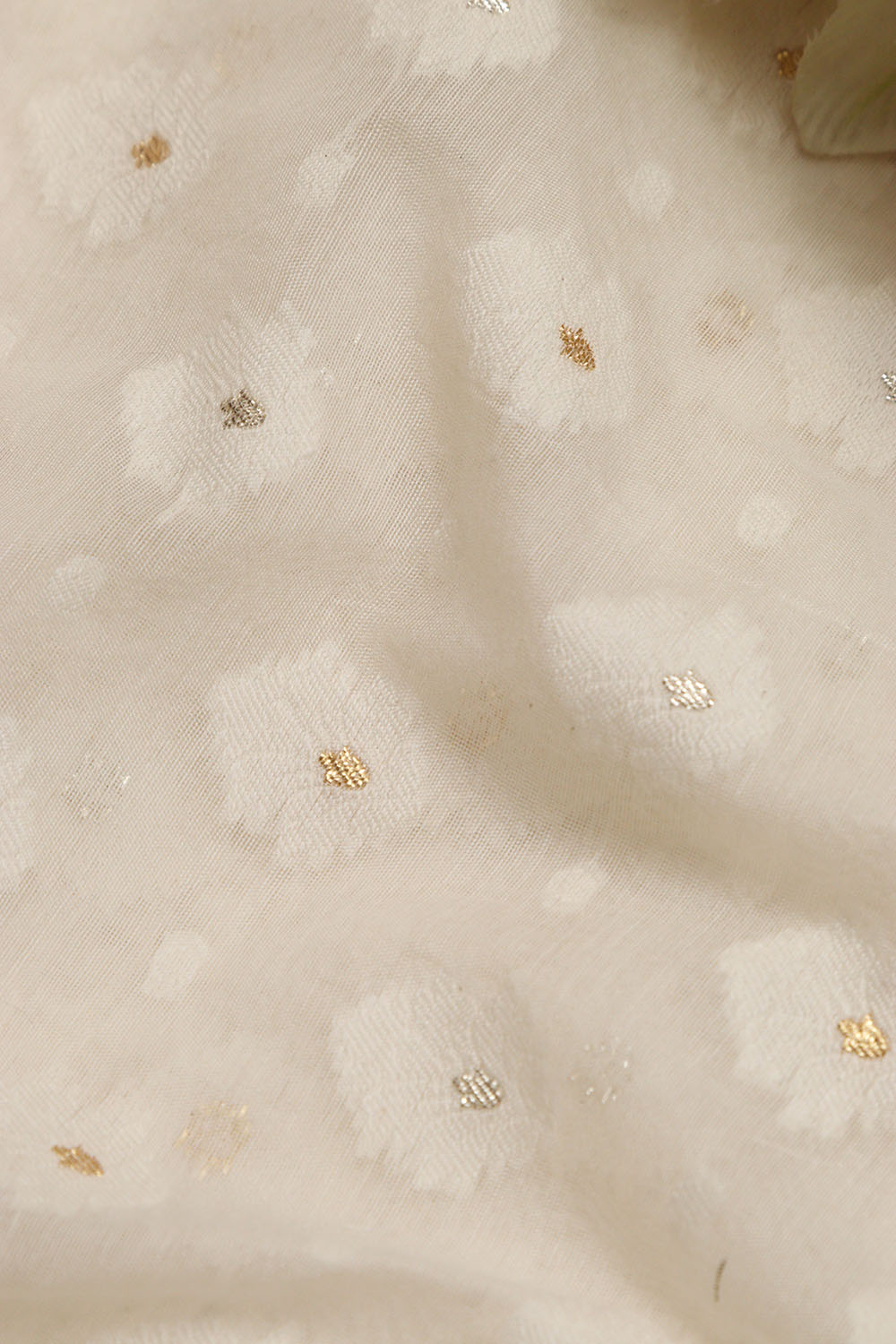 Dyeable Banarasi Pure Cotton Fabric ( 2.5 Mtr ) - Luxurion World