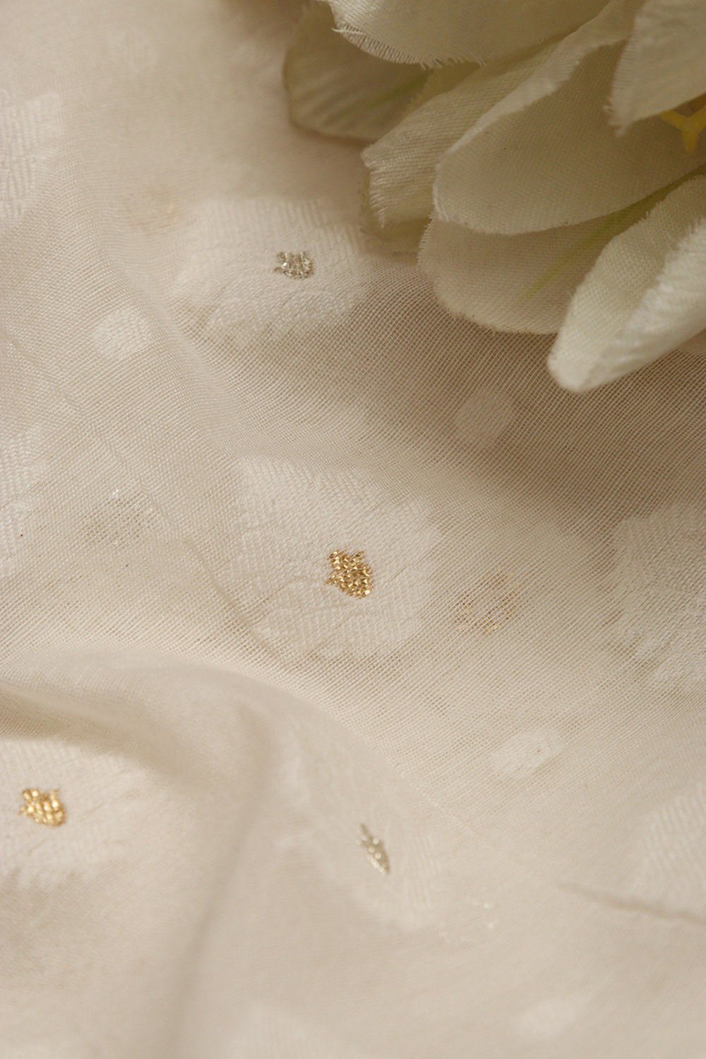 Dyeable Banarasi Pure Cotton Fabric ( 2.5 Mtr ) - Luxurion World