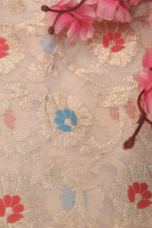 Dyeable Banarasi Premium Cotton Fabric ( 2.5 Mtr ) - Luxurion World