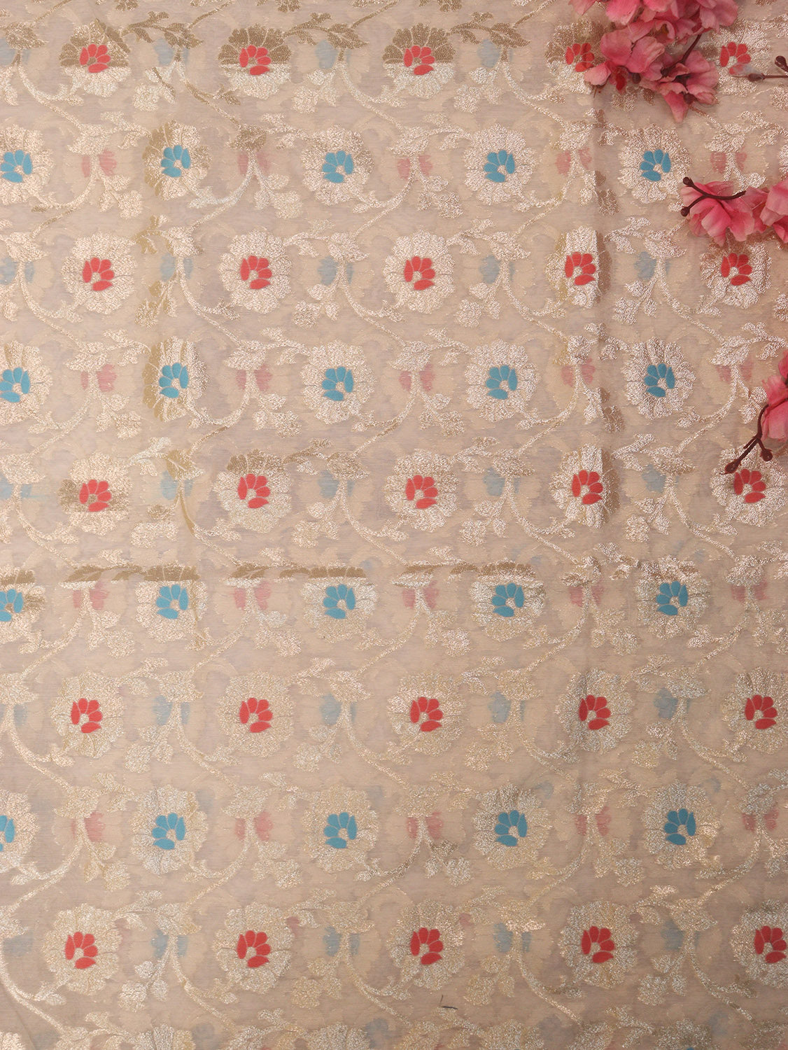 Dyeable Banarasi Premium Cotton Fabric ( 2.5 Mtr ) - Luxurion World