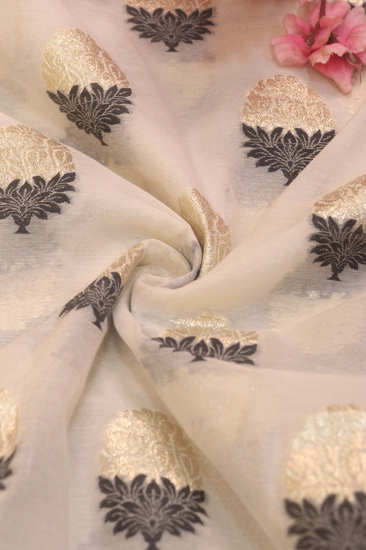 Dyeable Banarasi Premium Cotton Fabric ( 2.5 Mtr ) - Luxurion World