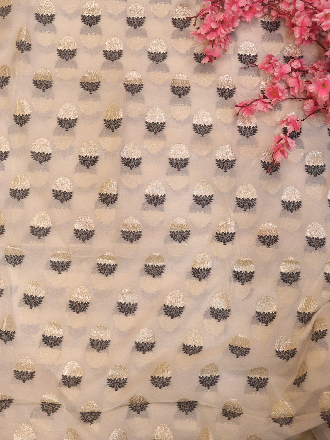 Dyeable Banarasi Premium Cotton Fabric ( 2.5 Mtr ) - Luxurion World