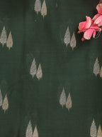 Green Banarasi Chanderi Silk Fabric ( 1 Mtr ) - Luxurion World