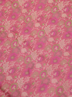 Buy Pink Banarasi Silk Tanchui Jamawar Fabric ( 1 Mtr ) Online - Shop Now! - Luxurion World