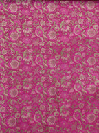 Exquisite Pink Banarasi Silk Tanchui Jamawar Brocade Fabric - 1 Mtr Length - Luxurion World