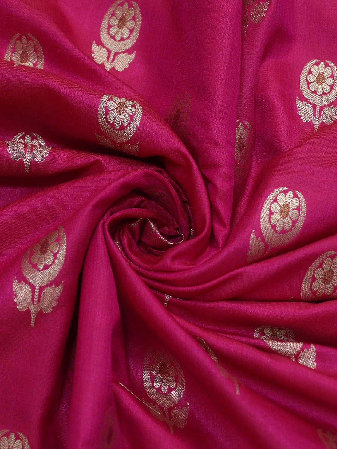 Shop Pink Banarasi Silk Fabric ( 1 Mtr ) - Luxurion World