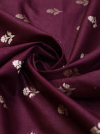 Stunning Maroon Banarasi Silk Fabric - 0.75 Mtr Length - Luxurion World