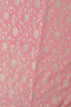 Pink Banarasi Silk Fabric ( 1 Mtr ) - Luxurion World