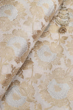 Dyeable Banarasi Silk Sona Roopa Fabric (1 Mtr ) - Luxurion World