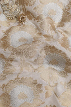 Dyeable Banarasi Silk Sona Roopa Fabric (1 Mtr ) - Luxurion World