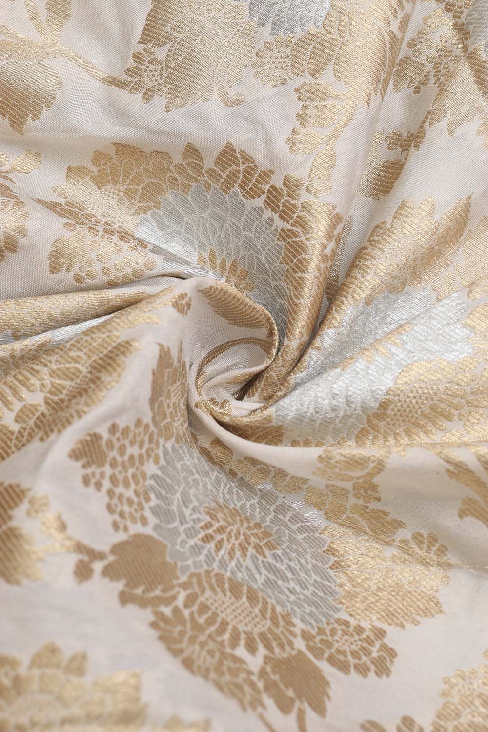Dyeable Banarasi Silk Sona Roopa Fabric (1 Mtr ) - Luxurion World
