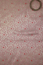 Pink Banarasi Brocade Silk Fabric ( 0.75 Mtr ) - Luxurion World