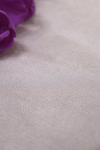 Silver Plain Tissue Katan Silk Fabric ( 1 mtr ) - Luxurion World