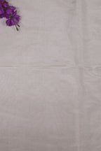 Silver Plain Tissue Katan Silk Fabric ( 1 mtr ) - Luxurion World