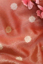 Elegant Maroon Banarasi Tissue Silk with Zari Booti Design (1 Mtr) - Luxurion World