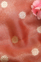 Elegant Maroon Banarasi Tissue Silk with Zari Booti Design (1 Mtr) - Luxurion World