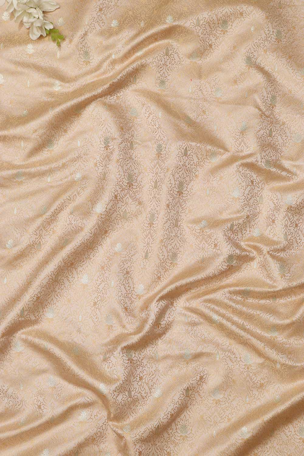 Elegant Pastel Banarasi Tanchui Silk Fabric - 1 Mtr - Luxurion World