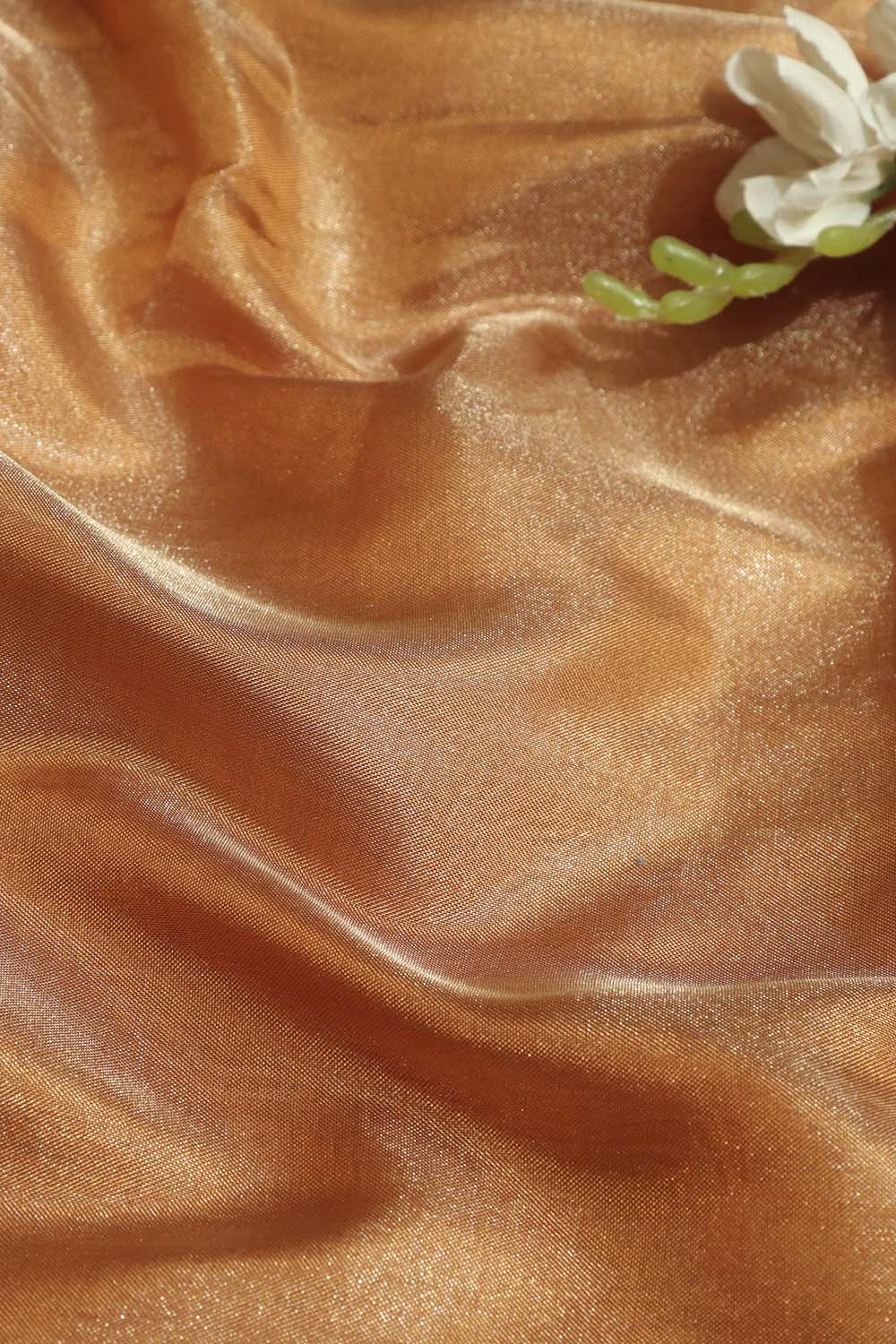 Mustard Banarasi Tissue Katan Silk Fabric ( 1 Mtr ) - Luxurion World