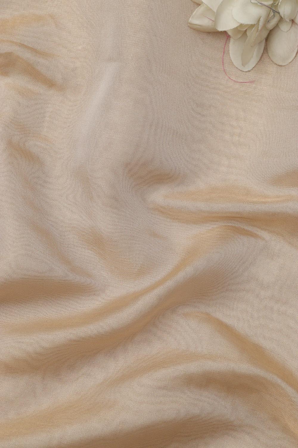 Dyeable Banarasi Tissue Katan Silk Fabric ( 1 Mtr) - Luxurion World