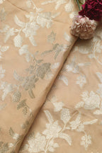 Elegant Pastel Banarasi Silk Fabric ( 1 Mtr ) - Luxurion World