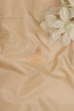 Exquisite Pastel Banarasi Handloom Katan Silk Fabric ( 1 Mtr  ) - Luxurion World
