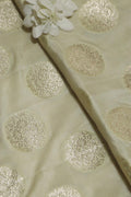 Beautiful Pastel Banarasi Silk Fabric ( 1 Mtr ) - Luxurion World