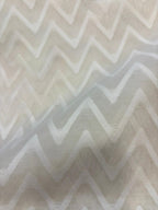 Dyeable Pure Cotton Handloom Banarasi Zig Zag Design Fabric ( 1 Mtr ) - Luxurion World