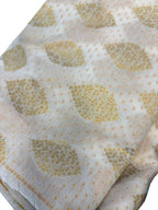 Dyeable Pure Cotton Handloom Banarasi Small Flower Design Meenakari Fabric ( 1 Mtr ) - Luxurion World