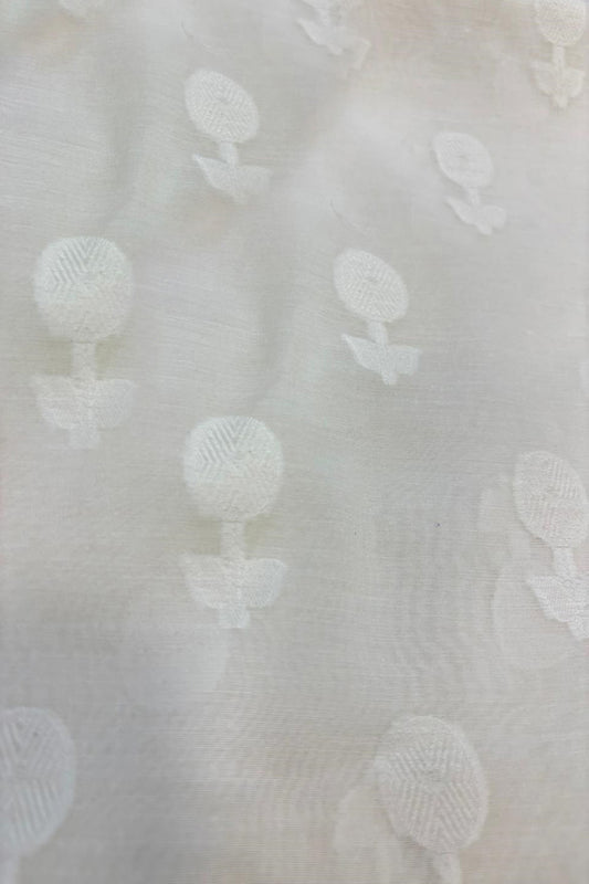 Dyeable Pure Cotton Handloom Banarasi Fabric ( 1 Mtr ) - Luxurion World