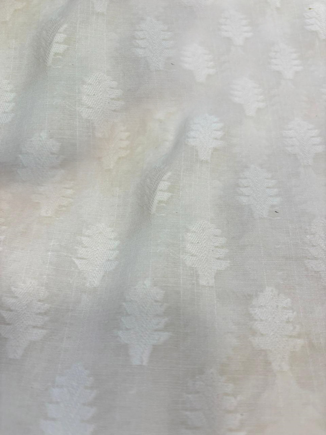 Dyeable Pure Cotton Handloom Banarasi Fabric ( 1 Mtr ) - Luxurion World