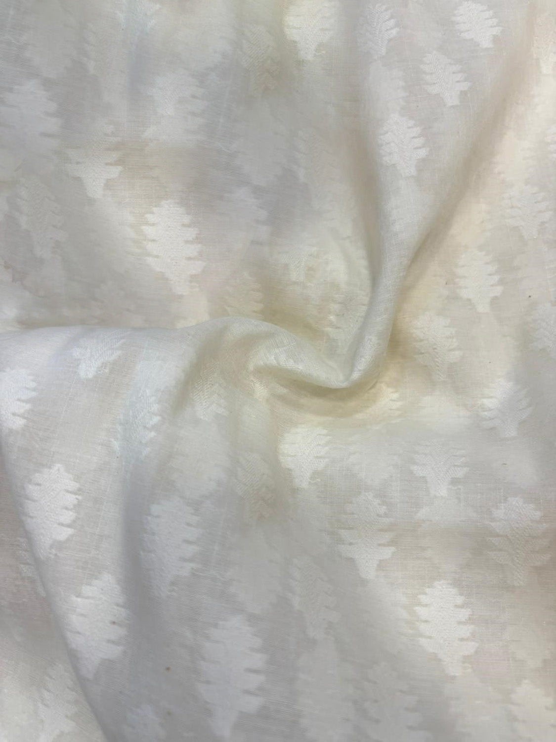 Dyeable Pure Cotton Handloom Banarasi Fabric ( 1 Mtr ) - Luxurion World