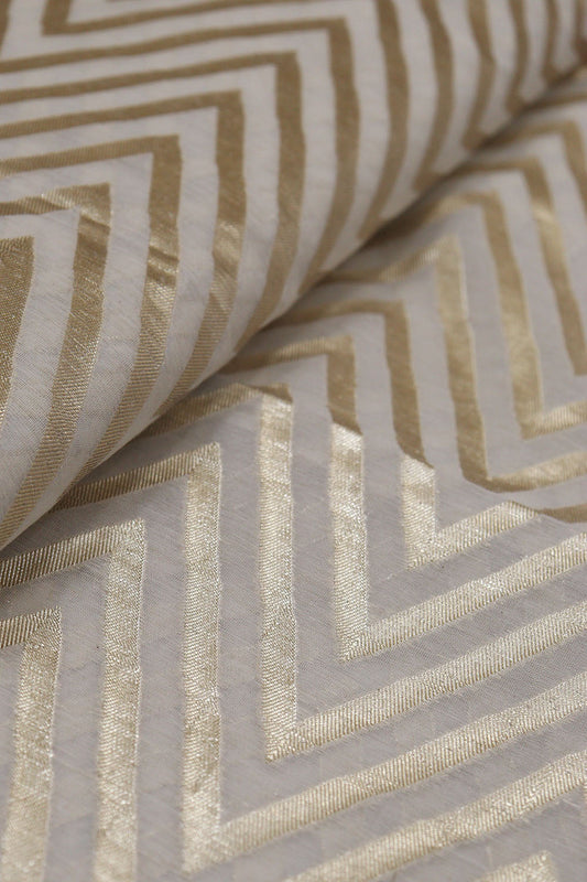 Dyeable Banarasi Chanderi Silk Fabric - 1.5 Mtr: Personalized Sophistication