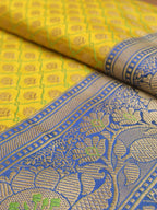 Green Banarasi Silk Fabric ( 1 Mtr ) - Luxurion World