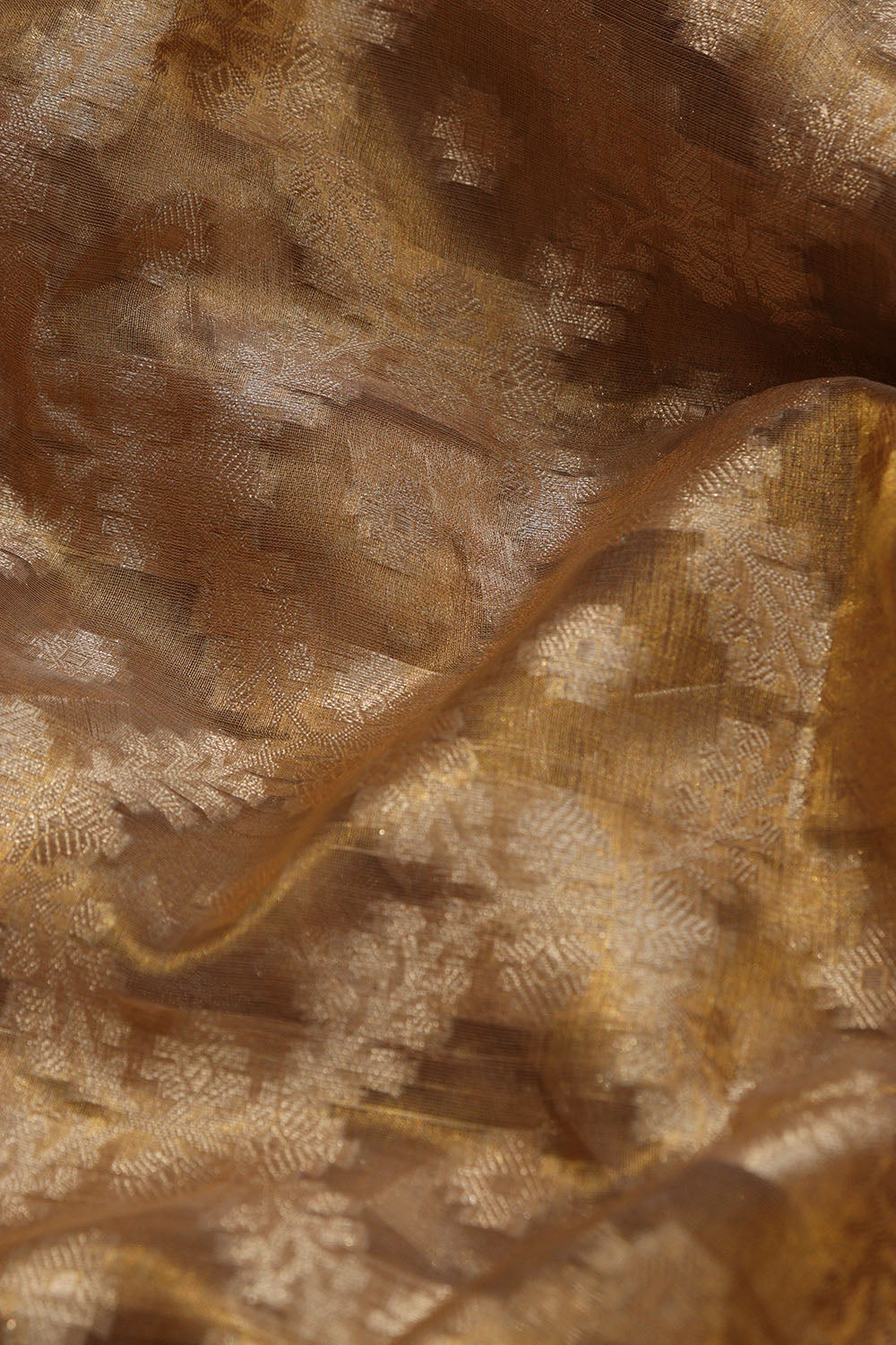 Dyeable Banarasi Pure Tissue Silk Fabric ( 1 Mtr ) - Luxurion World