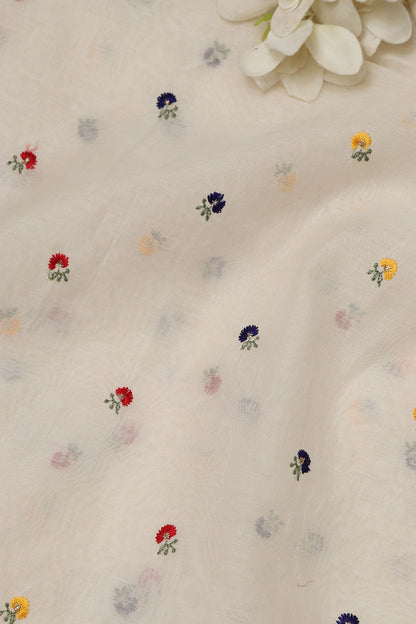 Dyeable Banarasi Handloom Mul Cotton Fabric ( 1 Mtr ) - Luxurion World