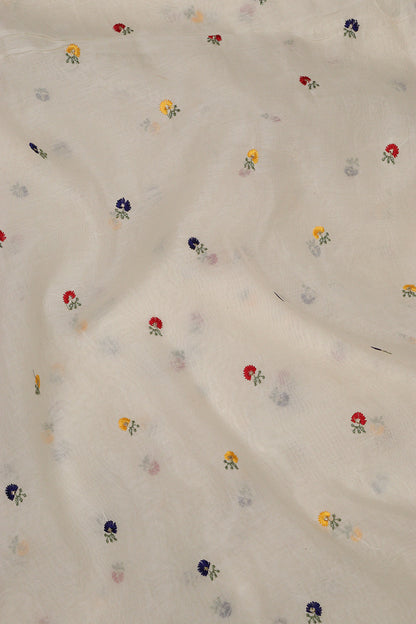 Dyeable Banarasi Handloom Mul Cotton Fabric ( 1 Mtr ) - Luxurion World