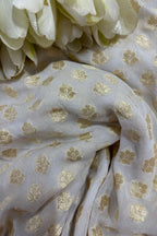Dyeable Banarasi Pure Georgette Fabric ( 5 Mtr ) - Luxurion World