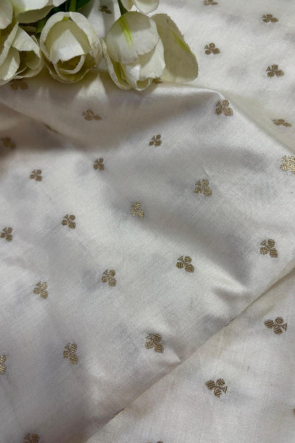 Dyeable Banarasi Handloom Chiniya Silk Fabric ( 2.5 Mtr ) - Luxurion World