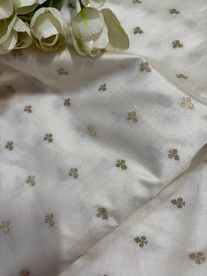 Dyeable Banarasi Handloom Chiniya Silk Fabric ( 2.5 Mtr ) - Luxurion World