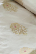 Dyeable Banarasi Handloom Pure Katan Silk Fabric ( 1 Mtr ) - Luxurion World