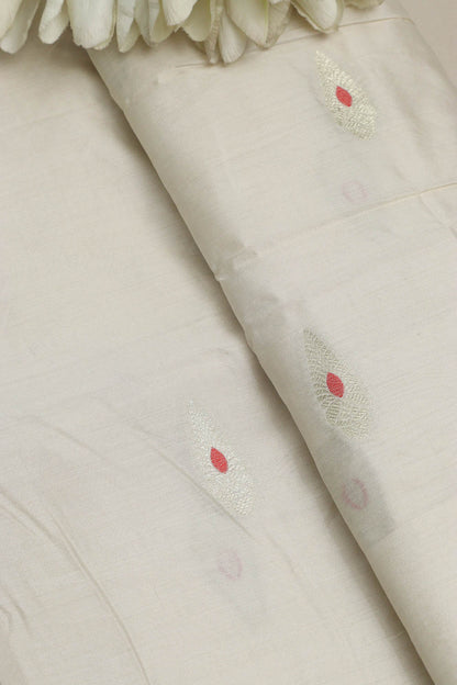 Dyeable Banarasi Handloom Chiniya Silk Fabric ( 1 Mtr ) - Luxurion World