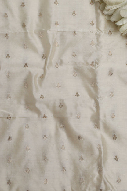 Dyeable Banarasi Handloom Chiniya Silk Fabric ( 1 Mtr ) - Luxurion World