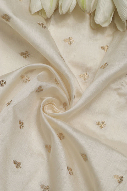 Dyeable Banarasi Handloom Chiniya Silk Fabric ( 1 Mtr ) - Luxurion World