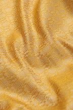 Golden Banarasi Brocade Silk Fabric ( 1 Mtr ) - Luxurion World