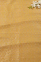 Golden Banarasi Brocade Silk Fabric ( 1 Mtr ) - Luxurion World