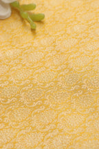 Golden Banarasi Brocade Silk Fabric ( 1 Mtr ) - Luxurion World
