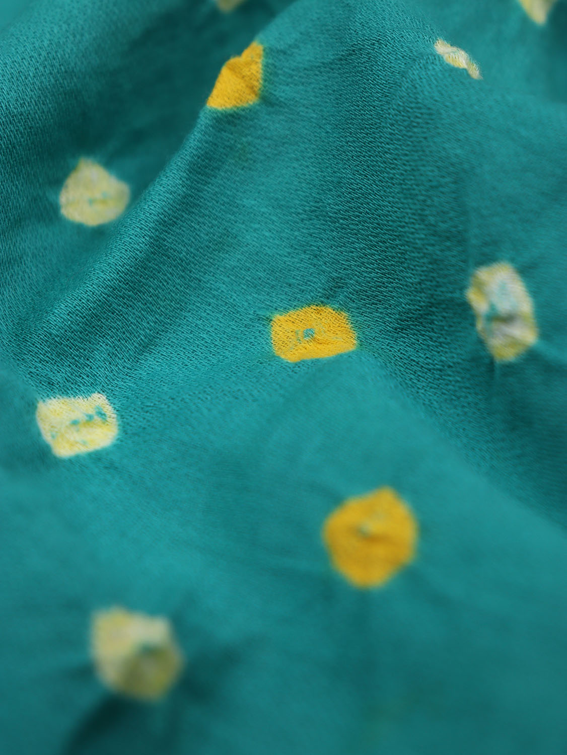 Stunning Blue Bandhani Cotton Silk Fabric - 1.4 Mtr Length - Luxurion World